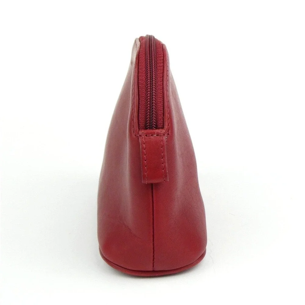 Coach red leather